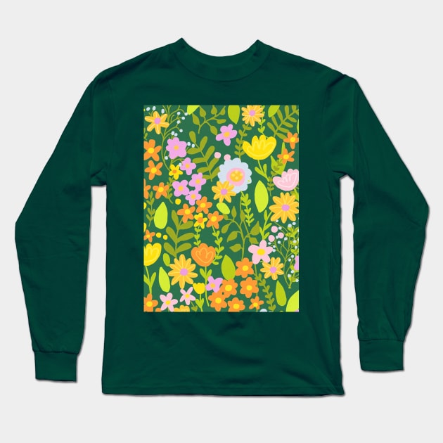 Amelia Green Long Sleeve T-Shirt by Gigi Rosado